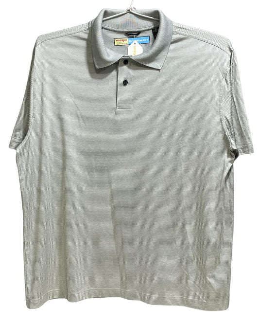 Wrangler Grey Polyester Jersey Sport Polo T Shirt For Men Large