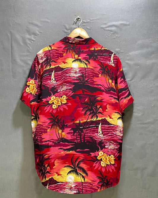 Hawaii Red Cotton Shirt For Men Large | Preloved Labels