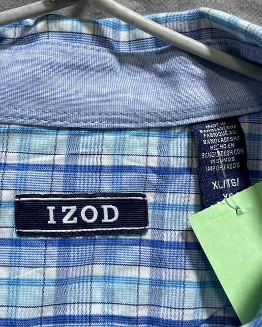 Izod Blue Cotton Shirt For Men X Large | Preloved Labels