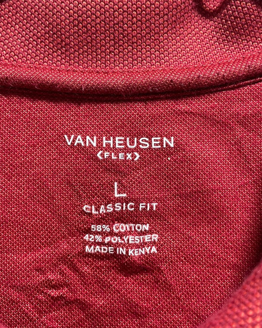 Van Heusen Red Polo T Shirt For Men L | Preloved Labels
