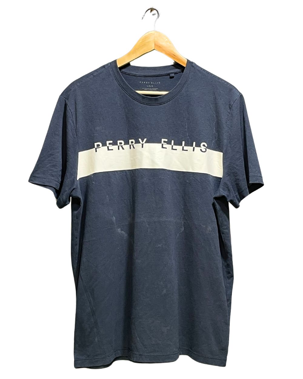 Perry Ellis Blue T Shirt For Men L | Preloved Labels