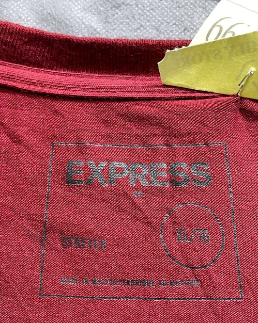 Express Maroon T Shirt For Men XL | Preloved Labels