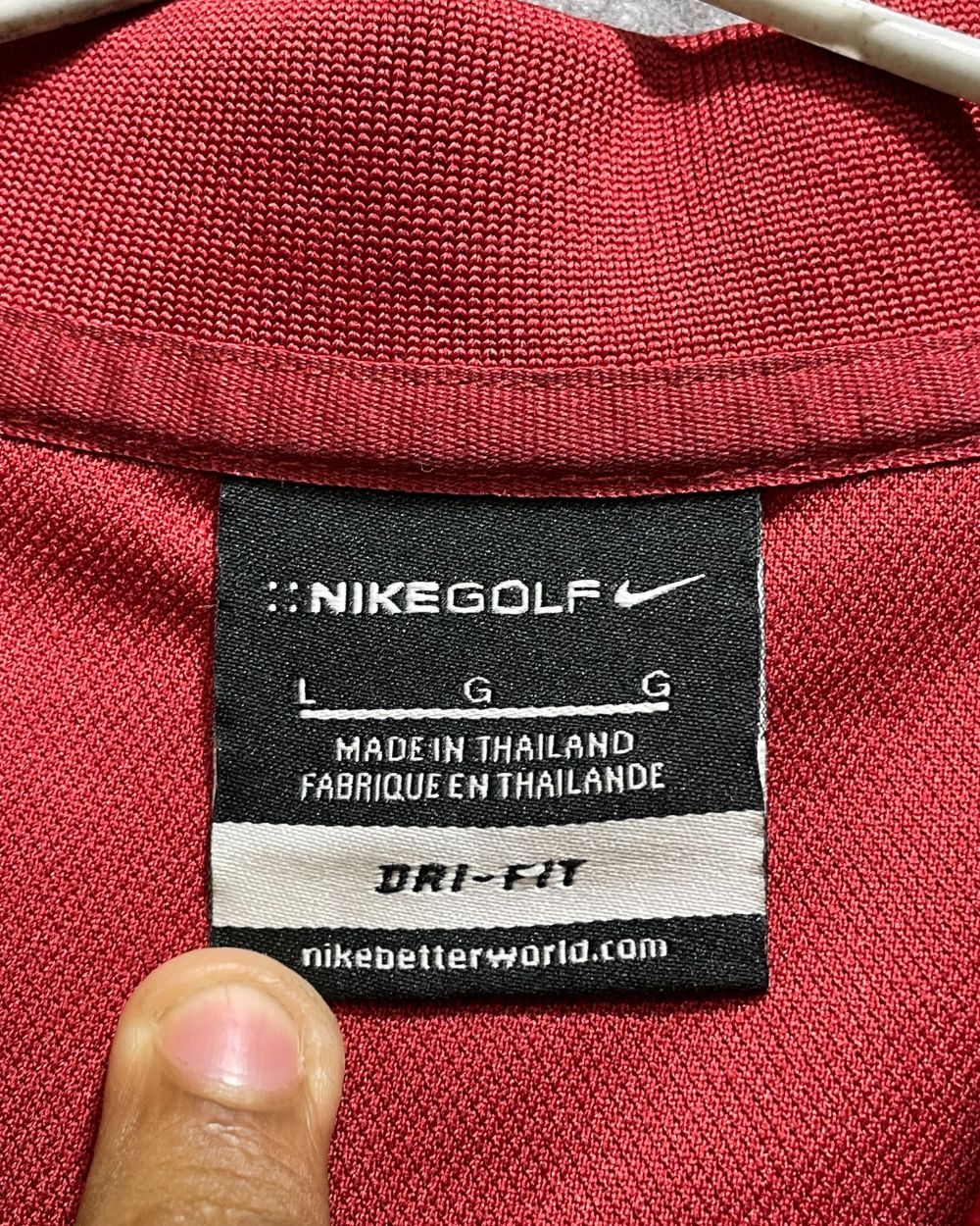 Nike Maroon Sport Polo T Shirt For Men L | Preloved Labels