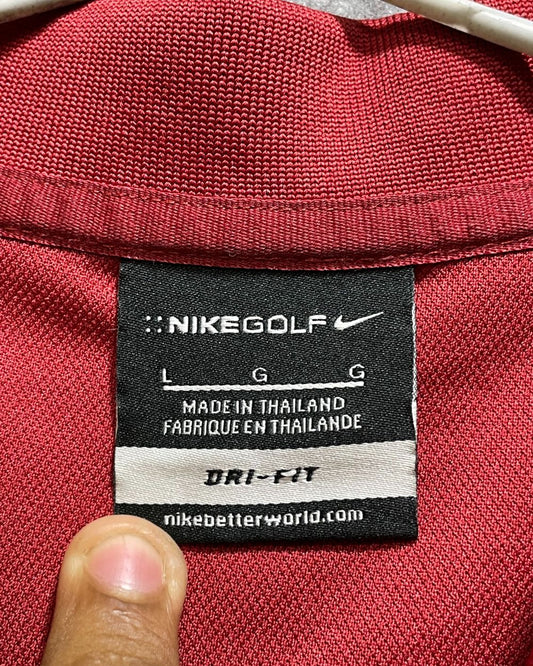 Nike Maroon Sport Polo T Shirt For Men L | Preloved Labels