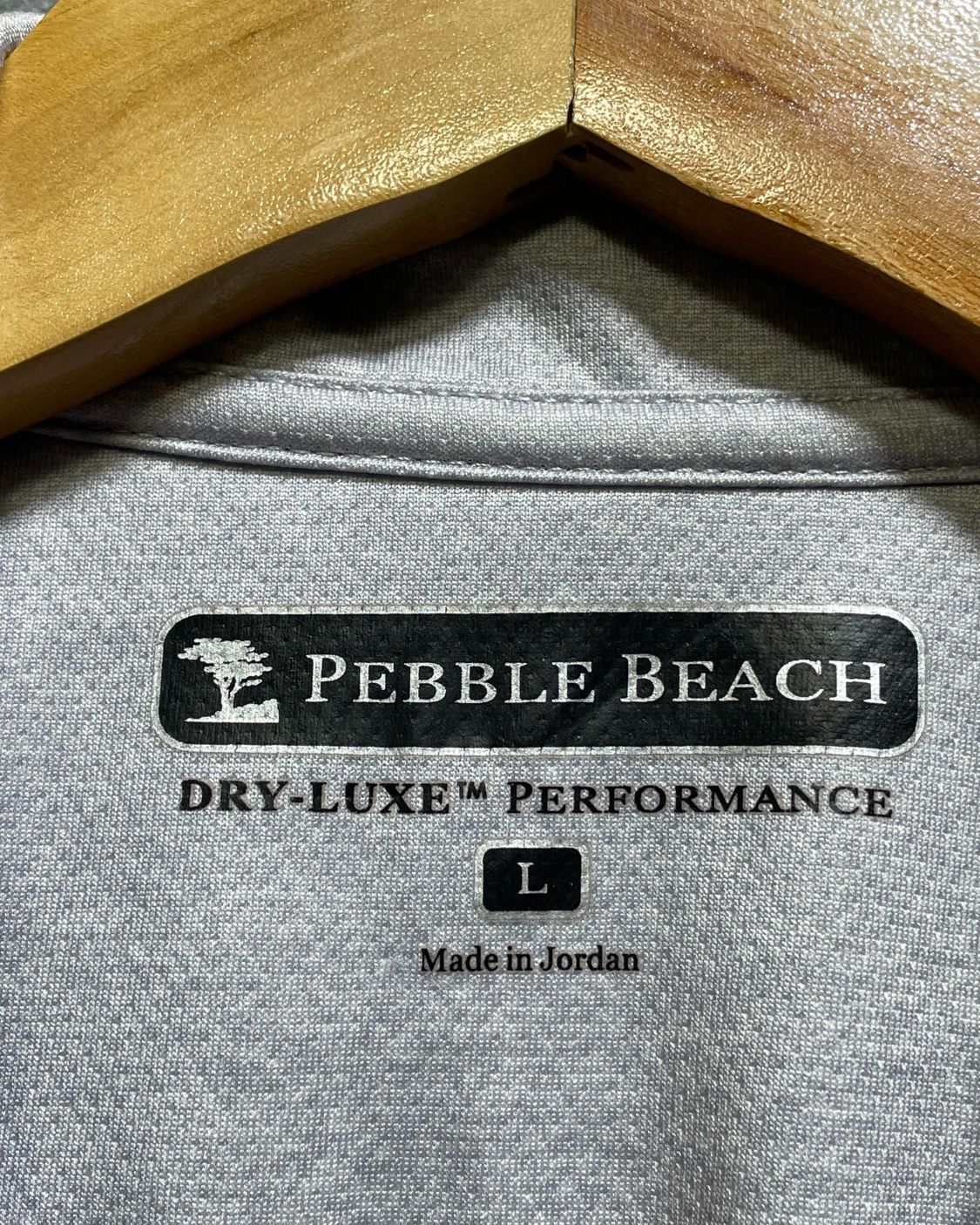 Pebble Beach Gray Sport Polo T Shirt For Men L | Preloved Labels