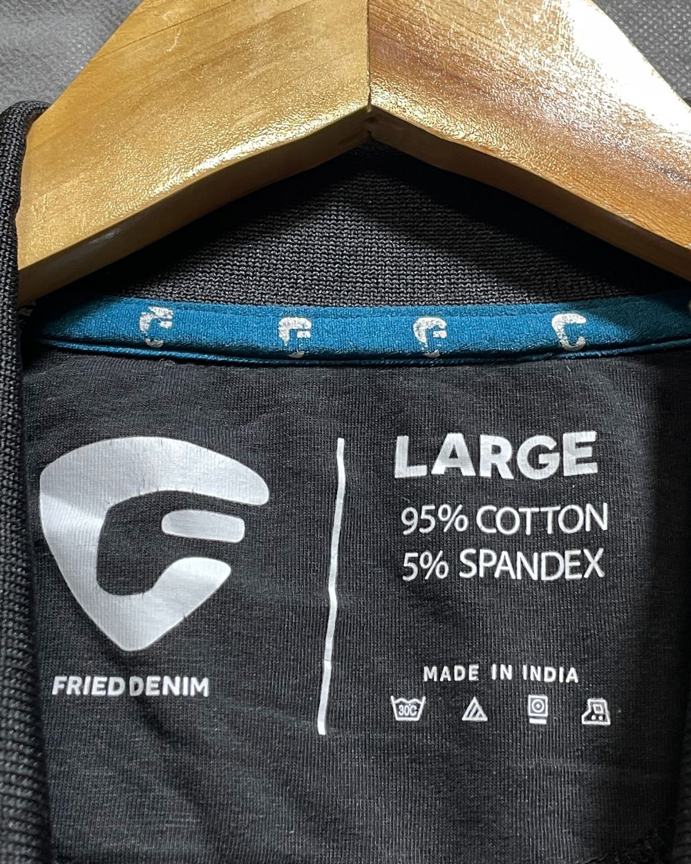Fried Denim Black Sport Polo T Shirt For Men L | Preloved Labels