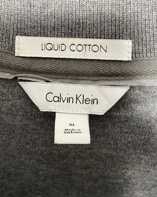 Calvin Klein Gray Cotton Polo T Shirt For Men XX Large | Preloved Labels
