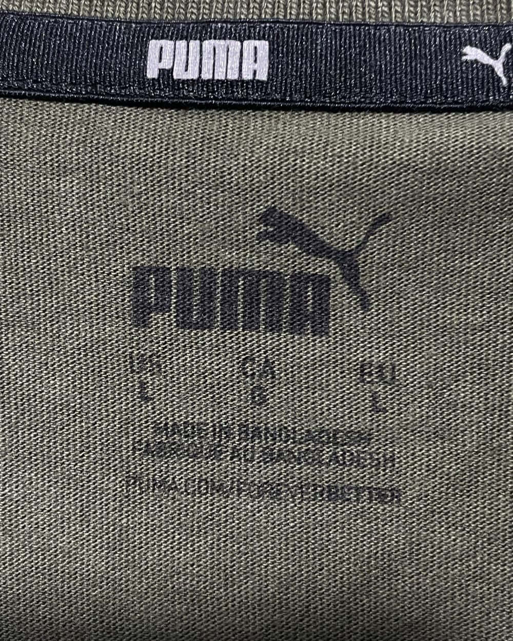 Puma Green Cotton Polo T Shirt For Men Large | Preloved Labels