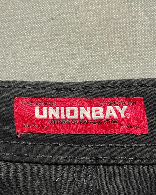 UNIONBAY Black Cotton Short For Men X Large
