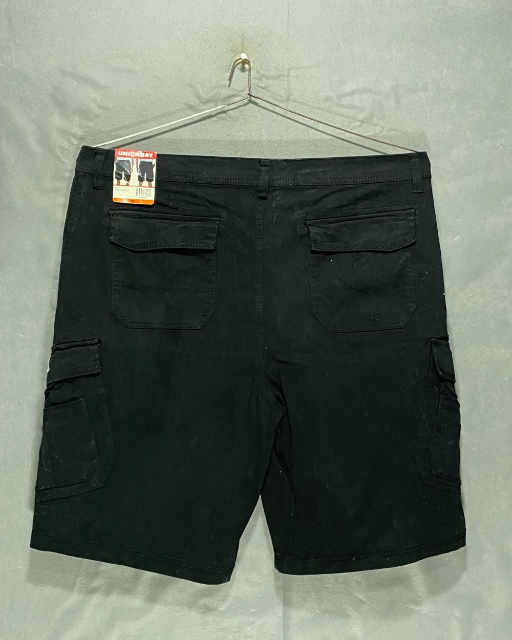 UNIONBAY Black Cotton Short For Men X Large