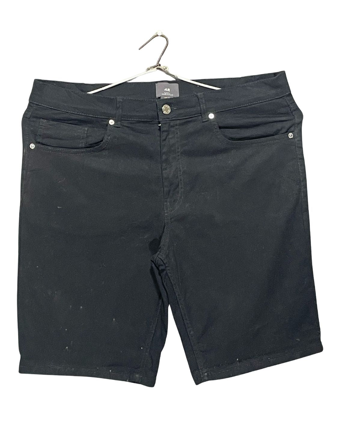 H&M Black Cotton Short For Men Large