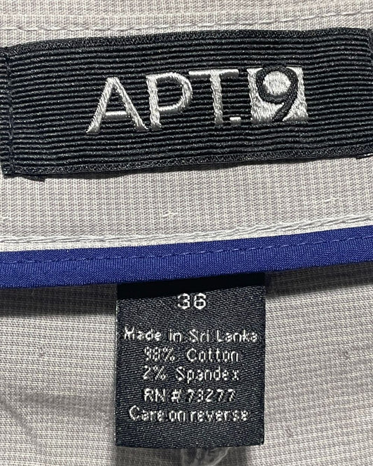 Apt.9 Gray Cotton Short For Men Large