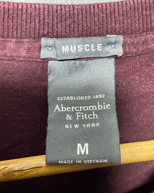 Abercrombie Maroon T Shirt For Men M