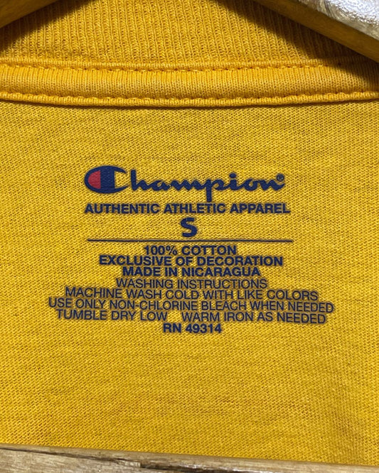 Champion Yellow T Shirt For Men Small