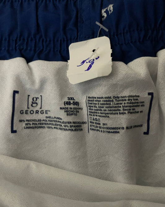George Blue Parachute Short For Men 4X Large