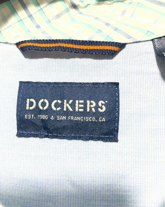 Dockers Blue Cotton Shirt For Men XXL