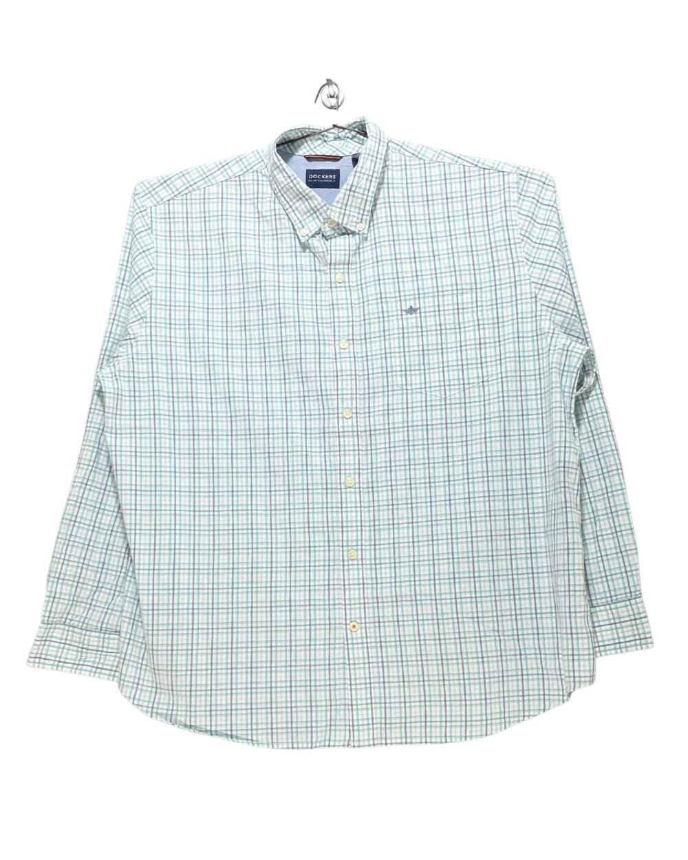 Dockers Blue Cotton Shirt For Men XXL