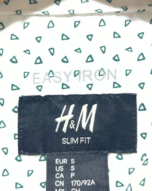 H&M White Cotton Shirt For Men S