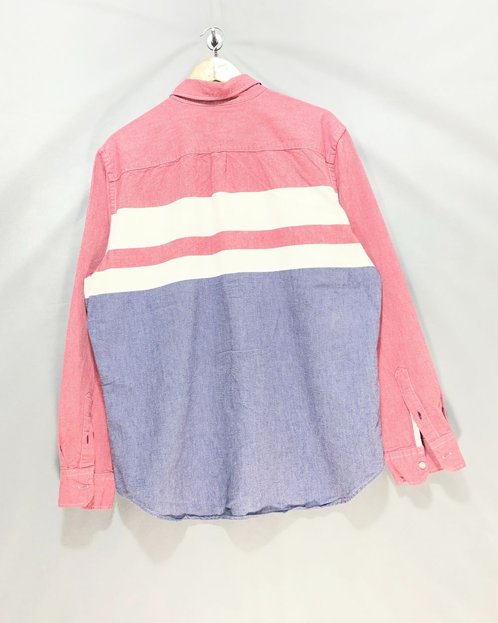 American Eagle Blue Cotton Shirt For Men X Large