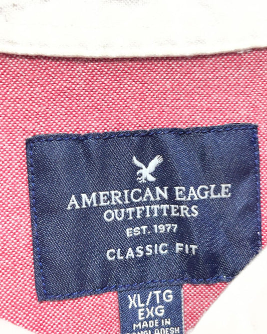 American Eagle Blue Cotton Shirt For Men X Large