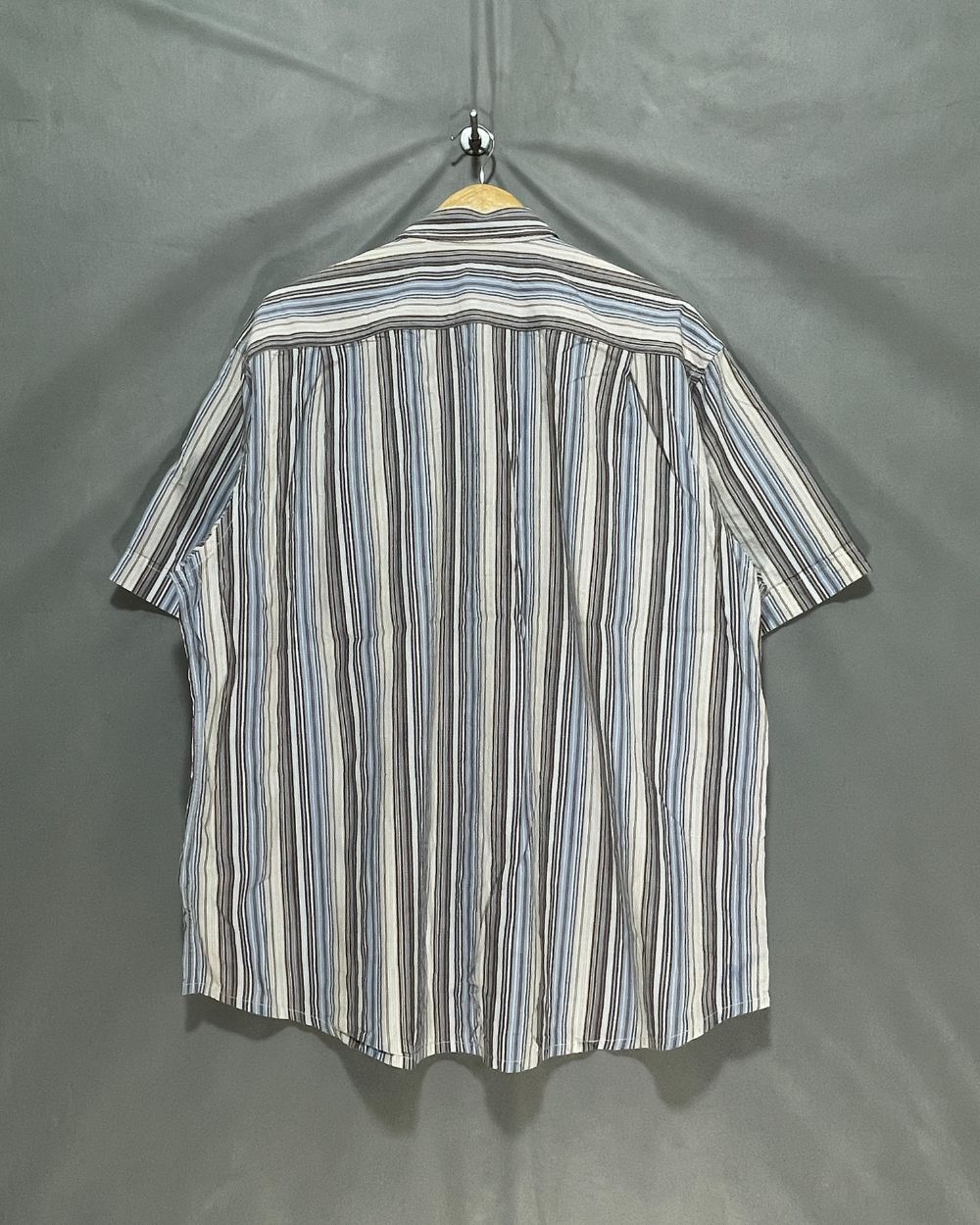 Fasso Ella Blue Cotton Shirt For Men XXL