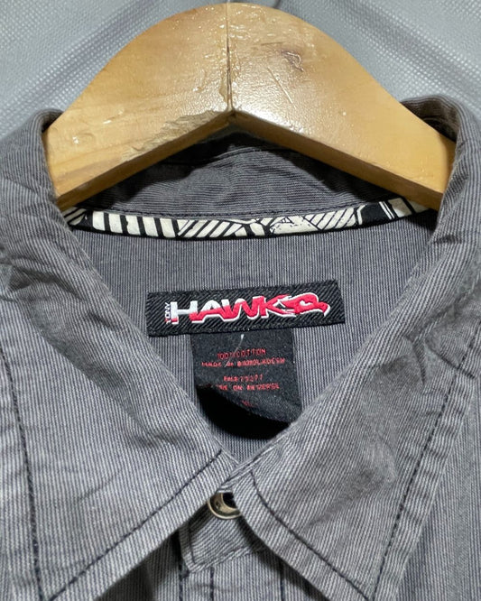 Hawk Gray Cotton Shirt For Men XL