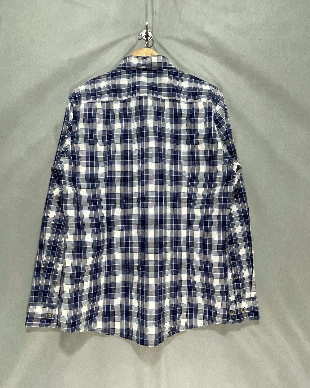 Steel & Jelly Blue Cotton Shirt For Men Large