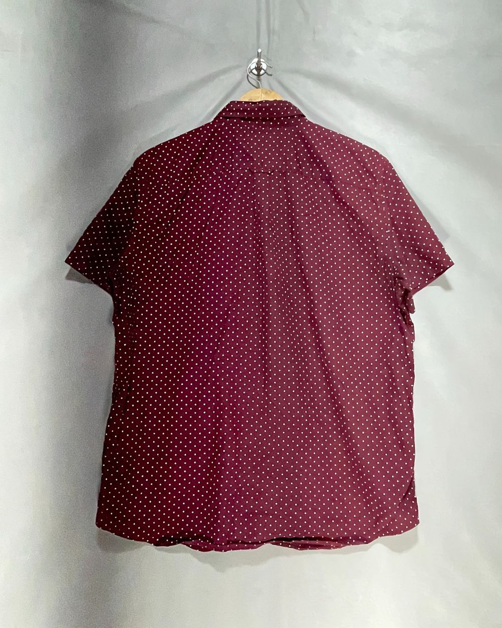 American Eagle Maroon Cotton Shirt For Men Large