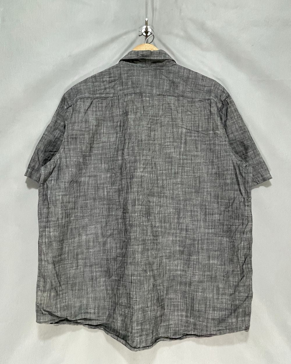 Faded Glory Gray Cotton Shirt For Men Large
