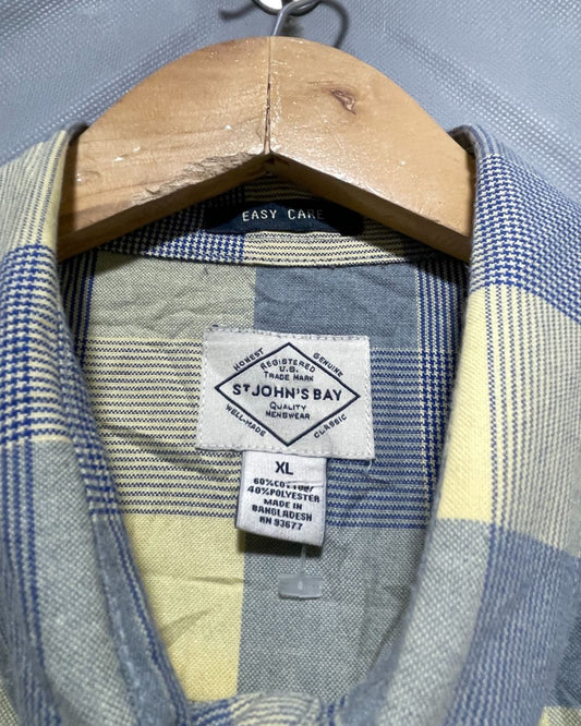 St John's Bay Yellow Cotton Shirt For Men X Large