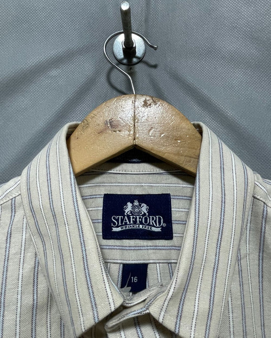 Stafford Cream Cotton Shirt For Men X Large