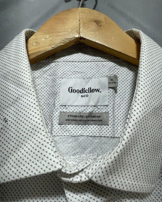 Goodfellow White Cotton Shirt For Men X Large