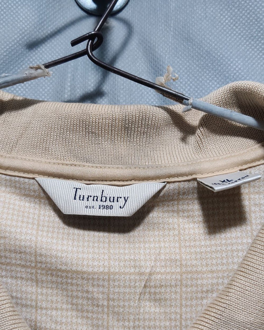 Turnbury Cream Cotton Polo T Shirt For Men X Large