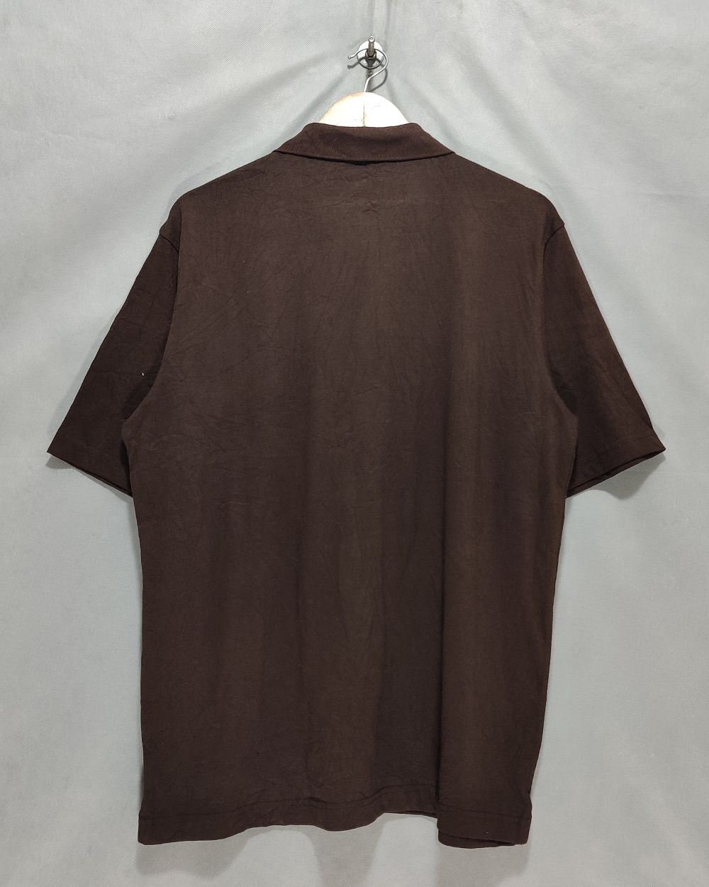 Puritan Brown Cotton Polo T Shirt For Men Large