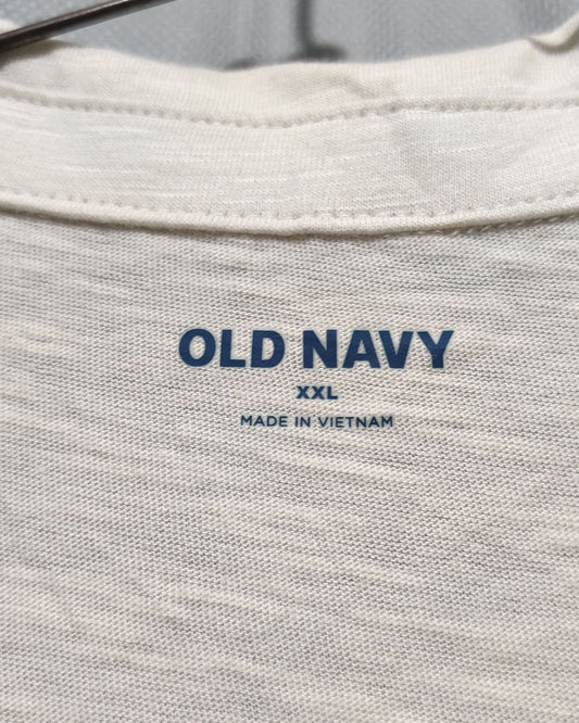 Old Navy White Cotton Polo T Shirt For Men XX Large