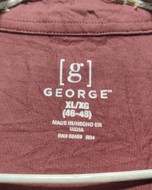 George Maroon Cotton Polo T Shirt For Men XX Large