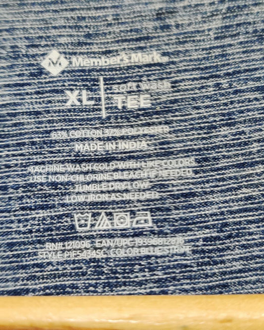 Member's Mark Blue T Shirt For Men XL