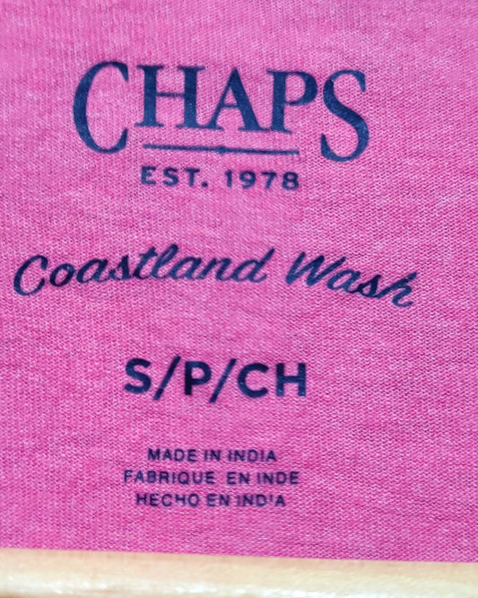 Chaps Pink T Shirt For Men M