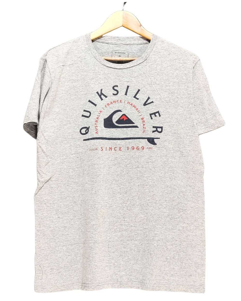 Quiksilver Gray T Shirt For Men M