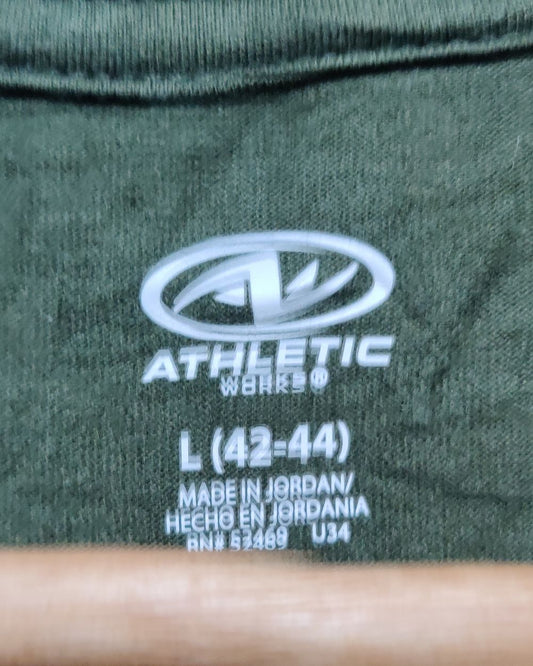 Athletic Works Green T Shirt For Men L