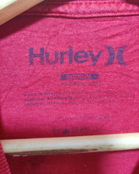 Hurley Red T Shirt For Men M