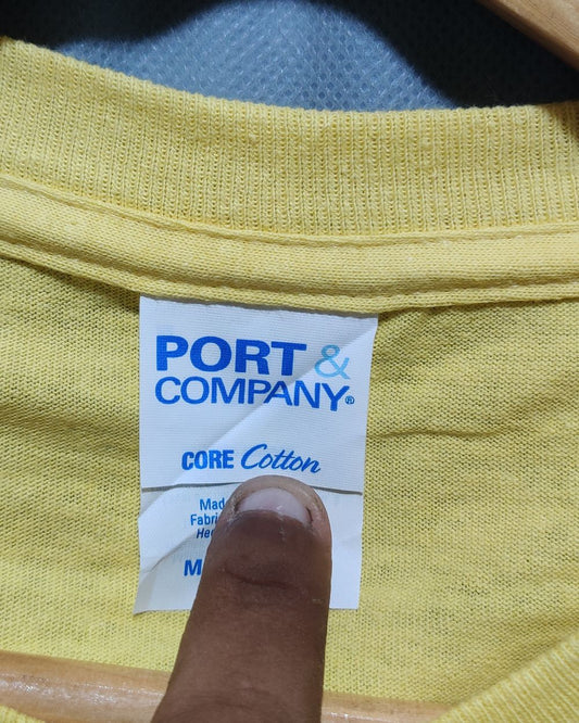 Port & Company Yellow T Shirt For Men M