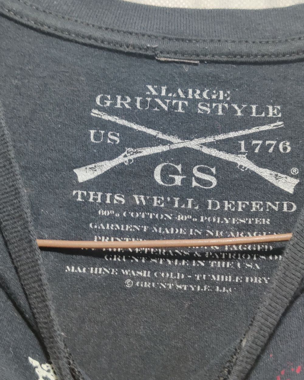 Grunt Style Black T Shirt For Men L