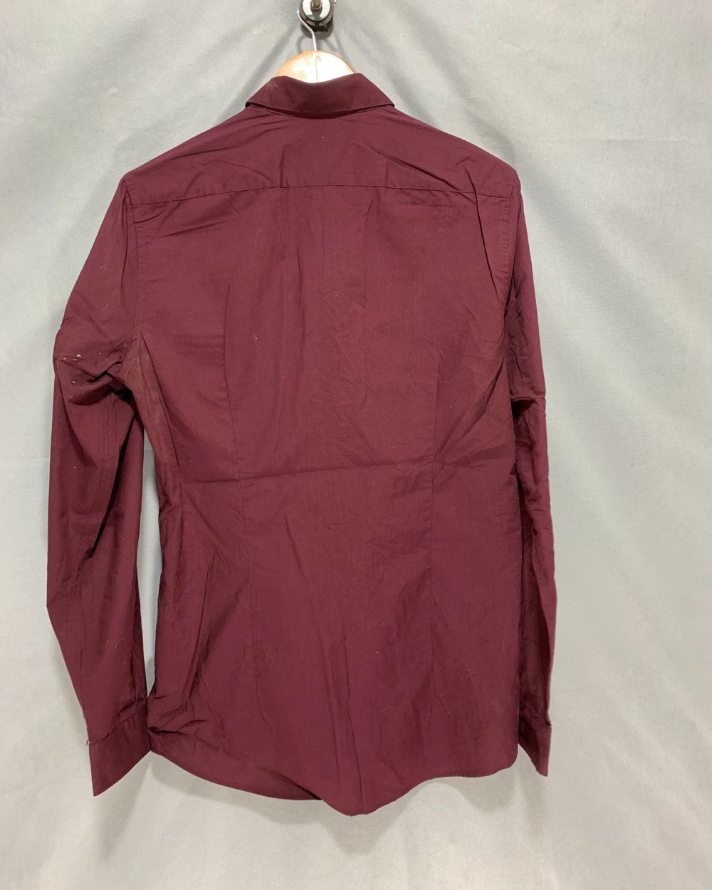H&M Maroon Cotton Shirt For Men M