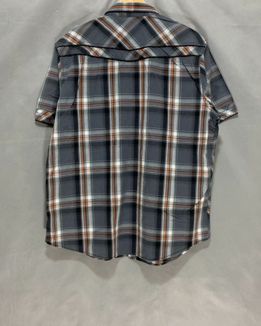 Helix Gray Cotton Shirt For Men XL