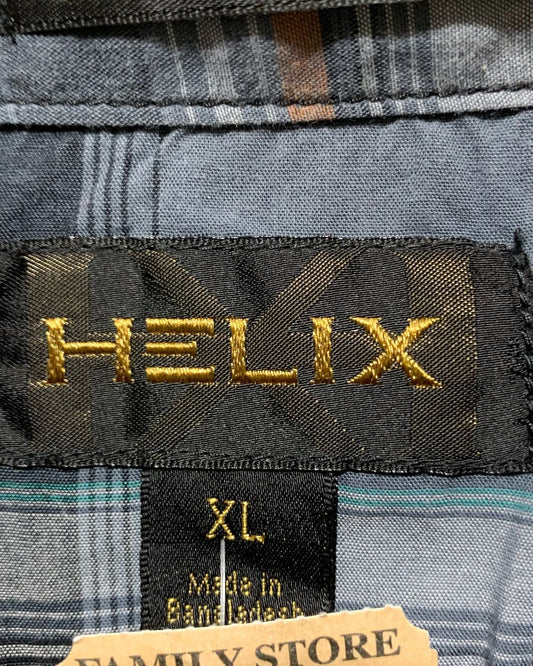 Helix Gray Cotton Shirt For Men XL