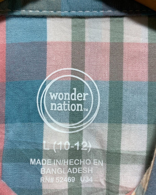 Wonder Nation Multi Cotton Shirt For Boy 12 Years