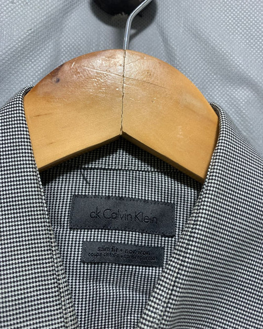 Calvin Klein Gray Cotton Shirt For Men M