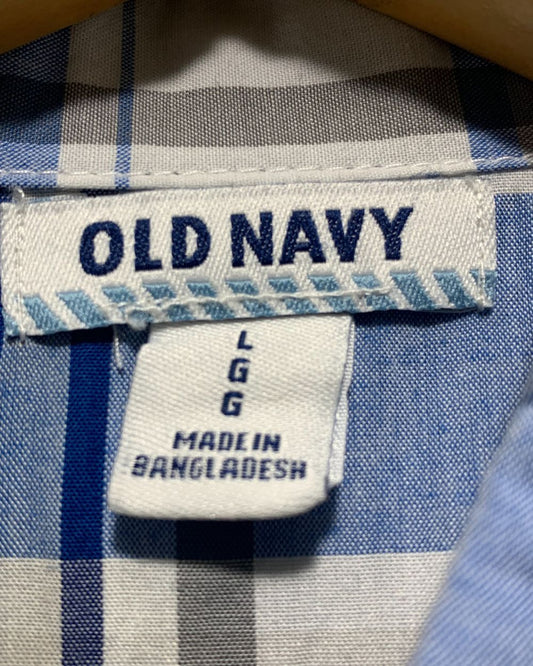 Old Navy Blue Cotton Shirt For Boy 12 Years