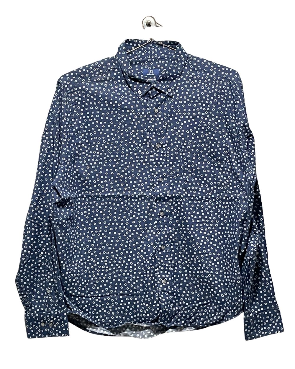 George Blue Cotton Shirt For Men XL